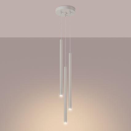 Kattokruunu johdossa PASTELO 3xG9/8W/230V kerma
