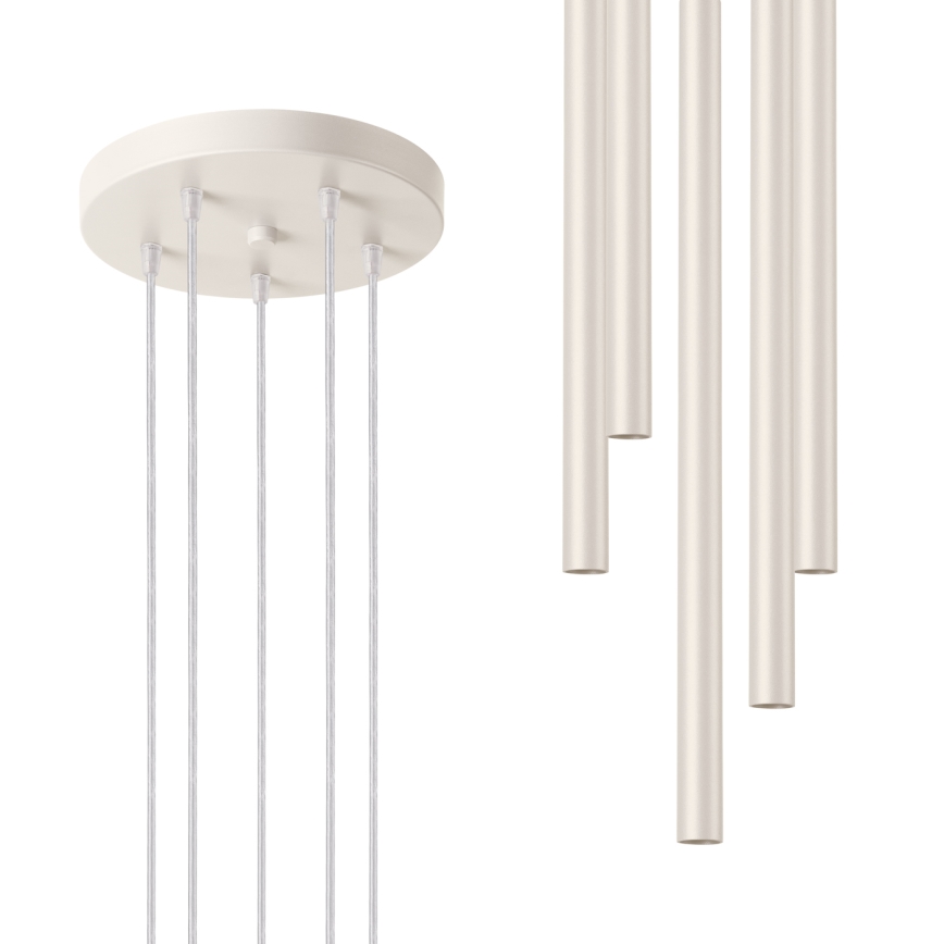 Kattokruunu johdossa PASTELO 5xG9/8W/230V kerma