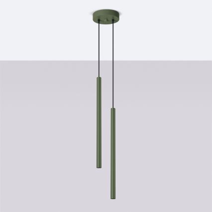 Kattokruunu johdossa PASTELO 2xG9/8W/230V vihreä