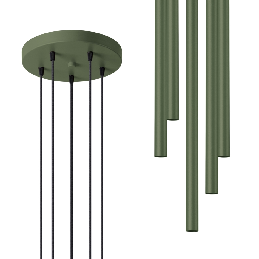 Kattokruunu johdossa PASTELO 5xG9/8W/230V vihreä