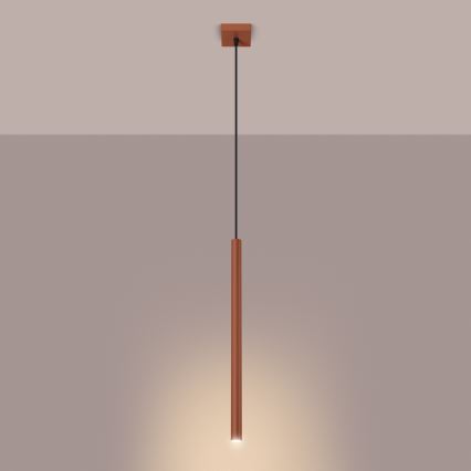 Kattokruunu johdossa PASTELO 1xG9/8W/230V punainen
