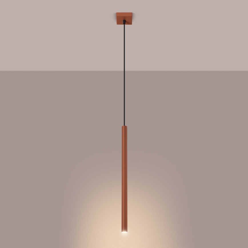 Kattokruunu johdossa PASTELO 1xG9/8W/230V punainen