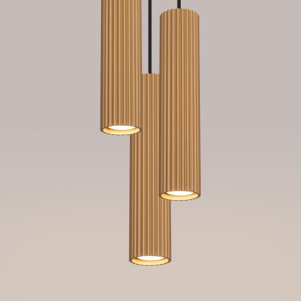 Kattokruunu johdossa KARBON 3xGU10/10W/230V kulta