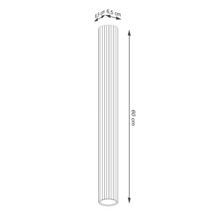 Kohdevalo KARBON 1xGU10/10W/230V 60 cm musta