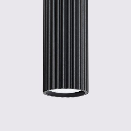 Kattokruunu johdossa KARBON 1xGU10/10W/230V musta