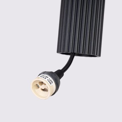 Kattokruunu johdossa KARBON 3xGU10/10W/230V musta