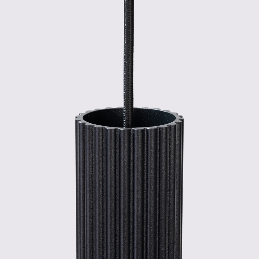 Kattokruunu johdossa KARBON 3xGU10/10W/230V musta