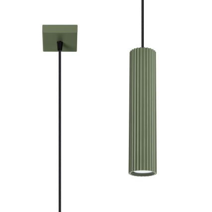 Kattokruunu johdossa KARBON 1xGU10/10W/230V vihreä