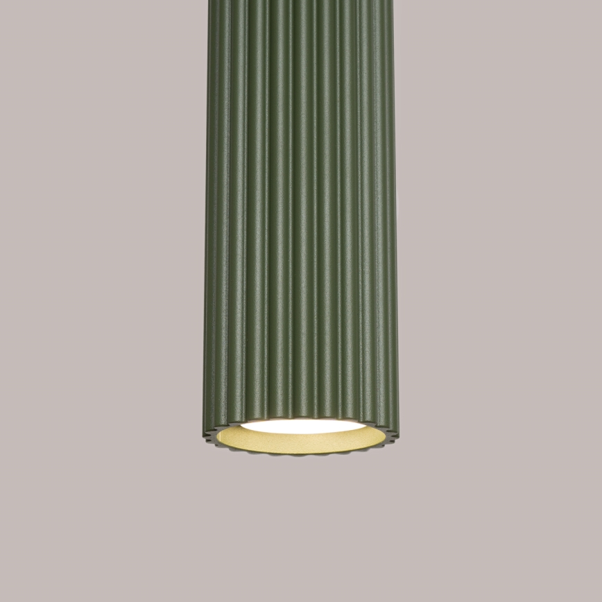 Kattokruunu johdossa KARBON 1xGU10/10W/230V vihreä
