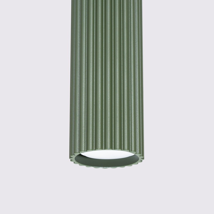 Kattokruunu johdossa KARBON 1xGU10/10W/230V vihreä