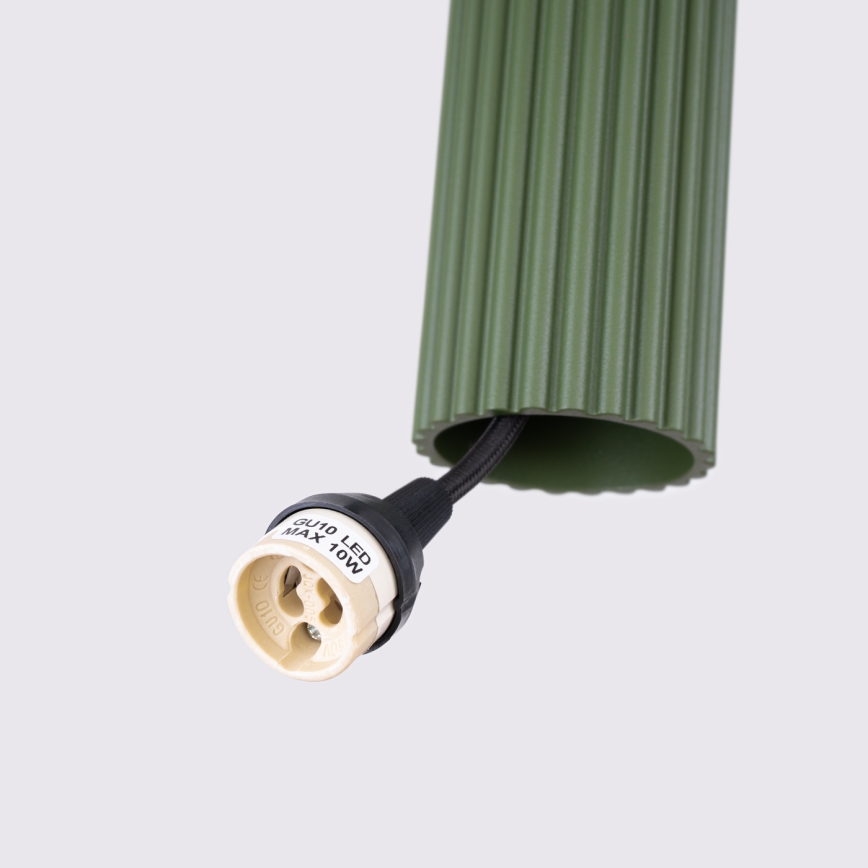 Kattokruunu johdossa KARBON 3xGU10/10W/230V vihreä