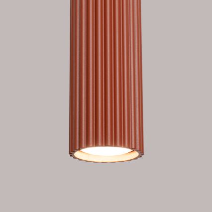 Kattokruunu johdossa KARBON 1xGU10/10W/230V punainen