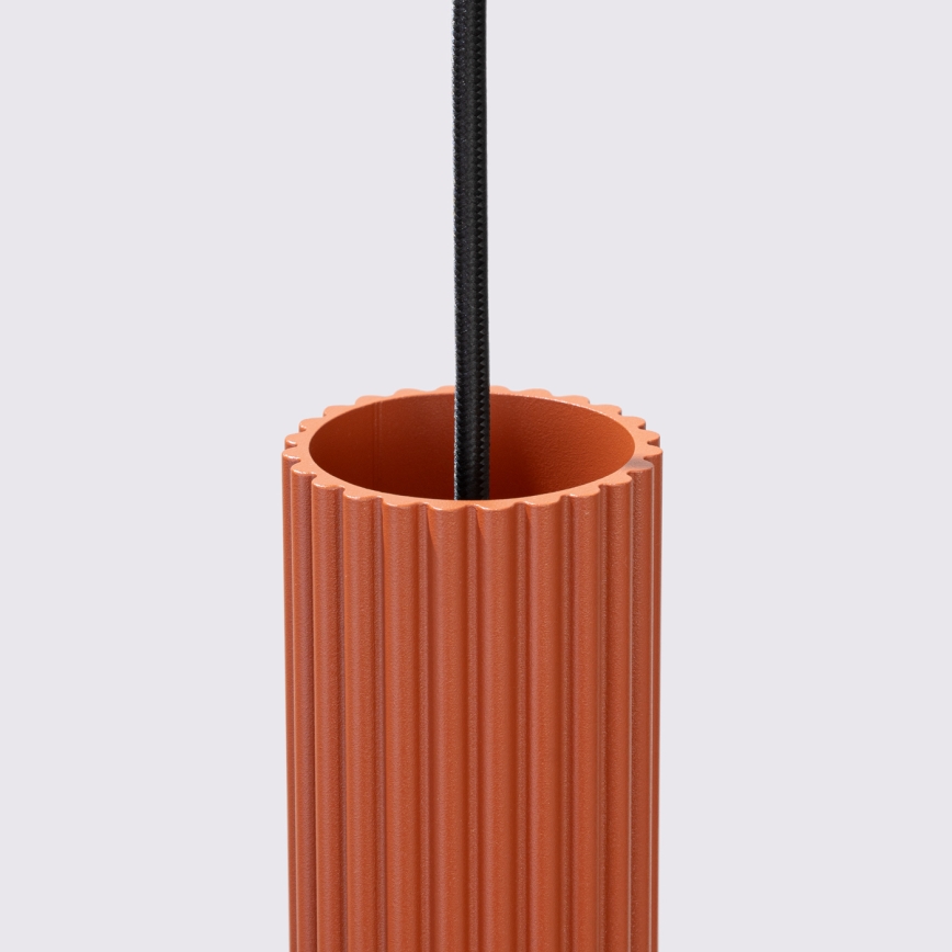 Kattokruunu johdossa KARBON 1xGU10/10W/230V punainen