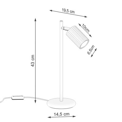 Pöytävalaisin KARBON 1xGU10/10W/230V punainen