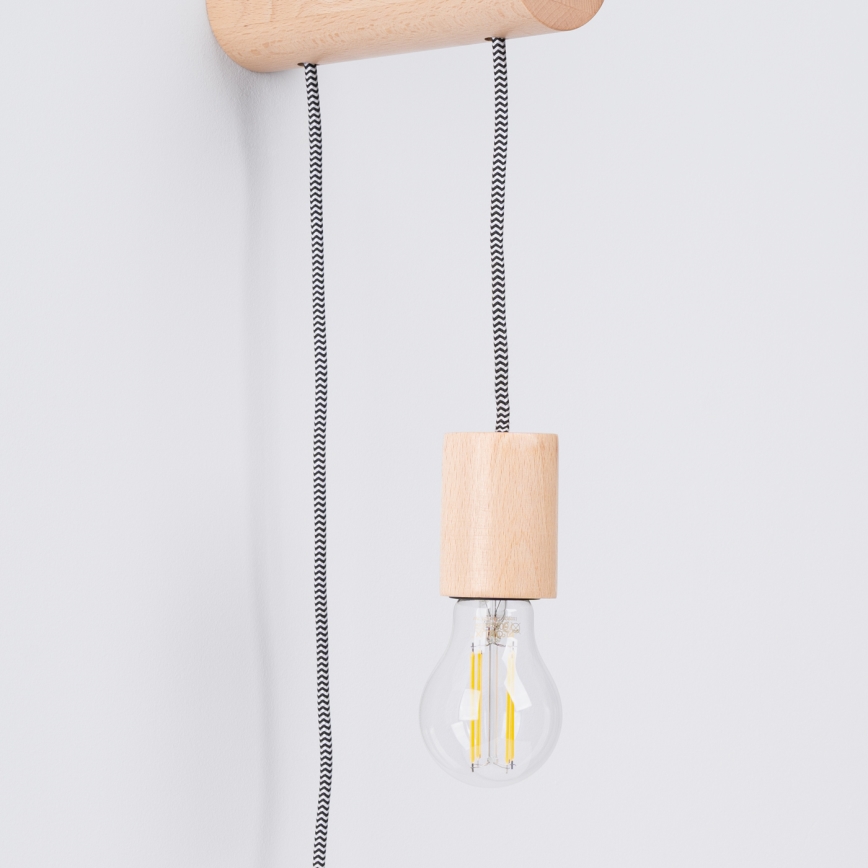 Seinävalaisin NIMBI 1xE27/15W/230V pyökki