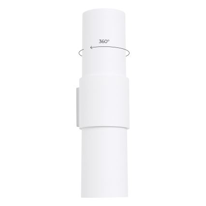 Seinävalaisin FLASH 2xE27/15W/230V valkoinen
