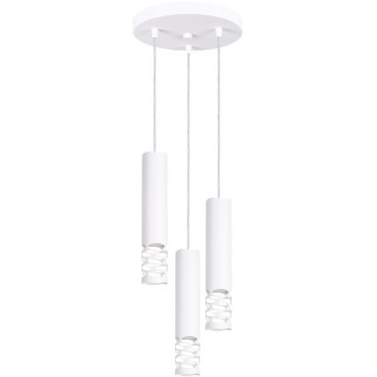 Kattokruunu johdossa LIRO 3xGU10/10W/230V valkoinen