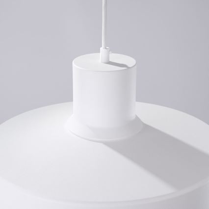 Kattokruunu johdossa BILO 1xE27/15W/230V halkaisija 35 cm valkoinen
