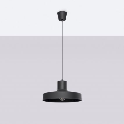 Kattokruunu johdossa BILO 1xE27/15W/230V halkaisija 35 cm musta