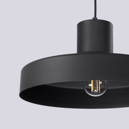 Kattokruunu johdossa BILO 1xE27/15W/230V halkaisija 35 cm musta