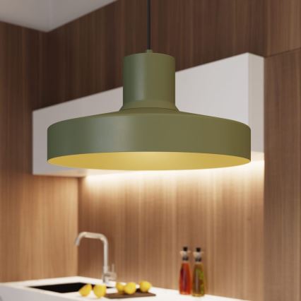 Kattokruunu johdossa BILO 1xE27/15W/230V halkaisija 35 cm vihreä