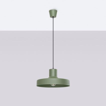 Kattokruunu johdossa BILO 1xE27/15W/230V halkaisija 35 cm vihreä