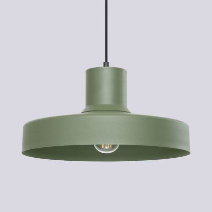 Kattokruunu johdossa BILO 1xE27/15W/230V halkaisija 35 cm vihreä