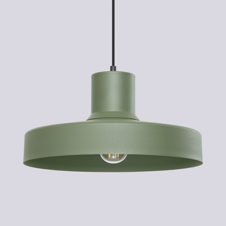 Kattokruunu johdossa BILO 1xE27/15W/230V halkaisija 35 cm vihreä