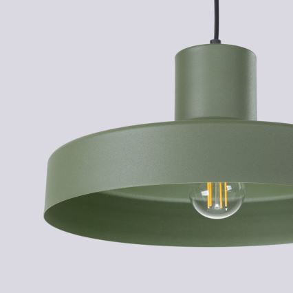 Kattokruunu johdossa BILO 1xE27/15W/230V halkaisija 35 cm vihreä