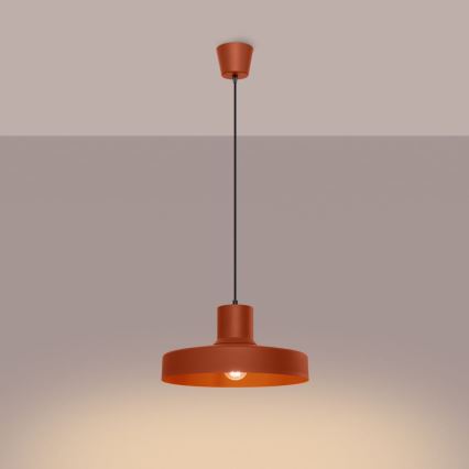 Kattokruunu johdossa BILO 1xE27/15W/230V halkaisija 35 cm oranssi