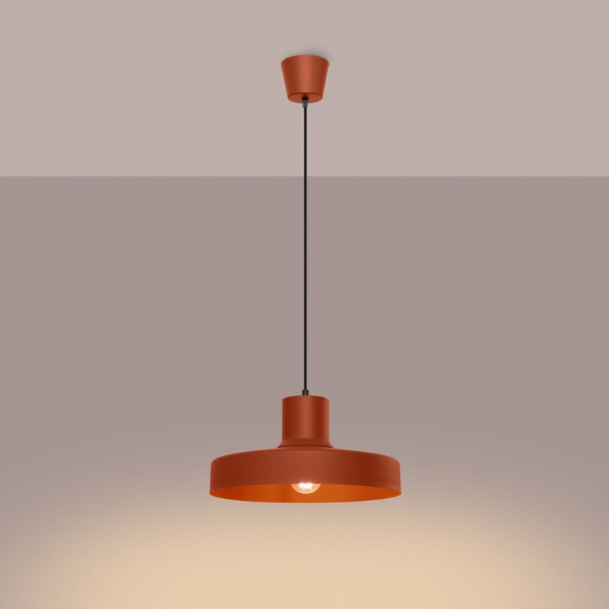 Kattokruunu johdossa BILO 1xE27/15W/230V halkaisija 35 cm oranssi