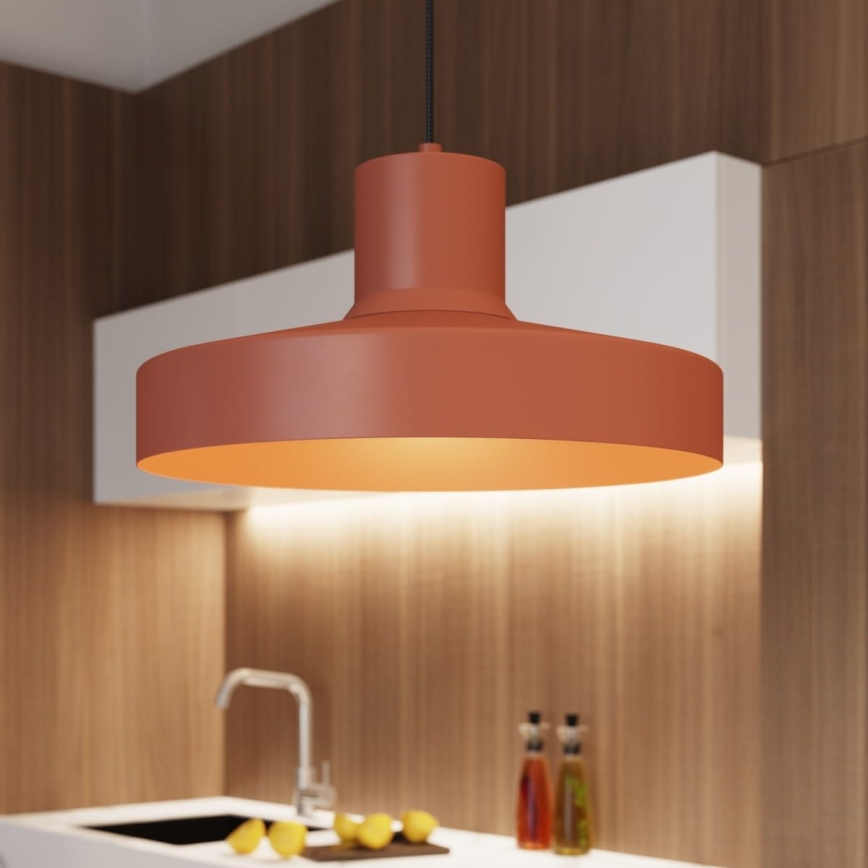 Kattokruunu johdossa BILO 1xE27/15W/230V halkaisija 35 cm oranssi