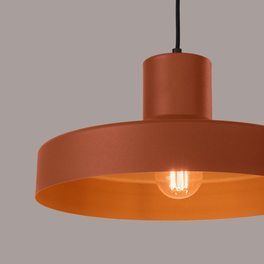 Kattokruunu johdossa BILO 1xE27/15W/230V halkaisija 35 cm oranssi