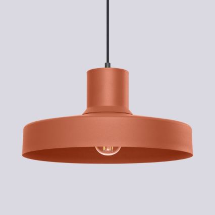 Kattokruunu johdossa BILO 1xE27/15W/230V halkaisija 35 cm oranssi