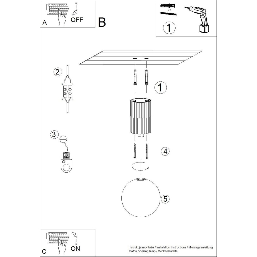 Kylpyhuoneen kattovalaisin HALO 1xG9/8W/230V halkaisija 12 cm IP44 valkoinen
