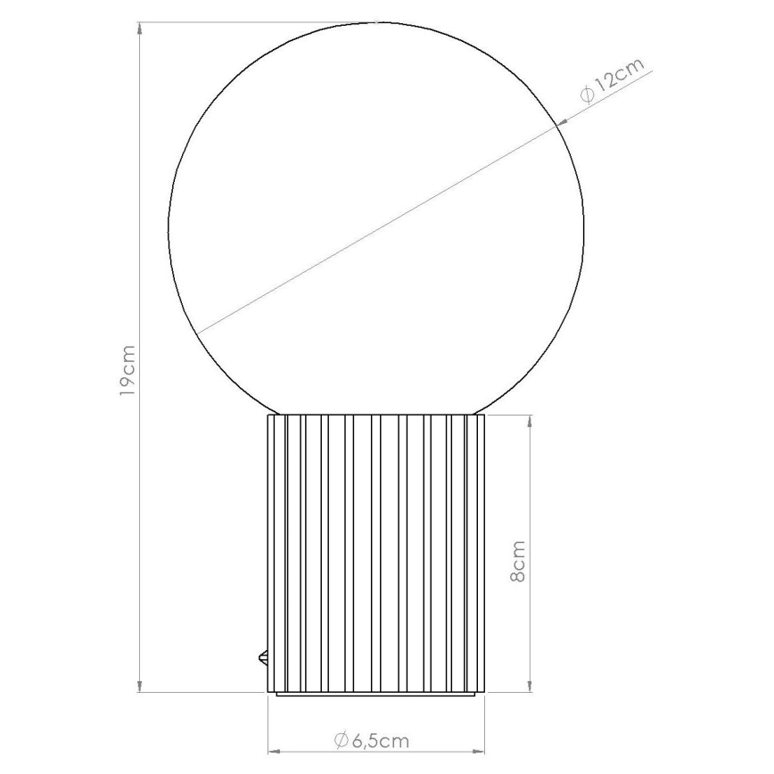 Pöytävalaisin HALO 1xG9/8W/230V halkaisija 12 cm valkoinen