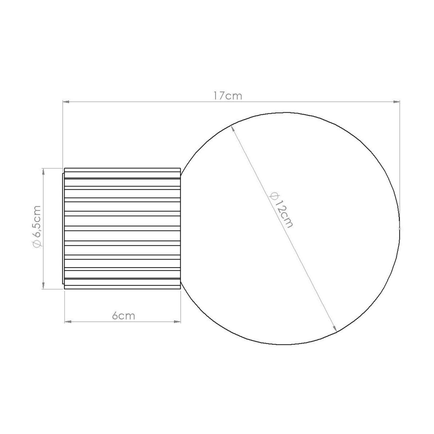 Kylpyhuoneen seinävalaisin HALO 1xG9/8W/230V halkaisija 12 cm IP44 musta
