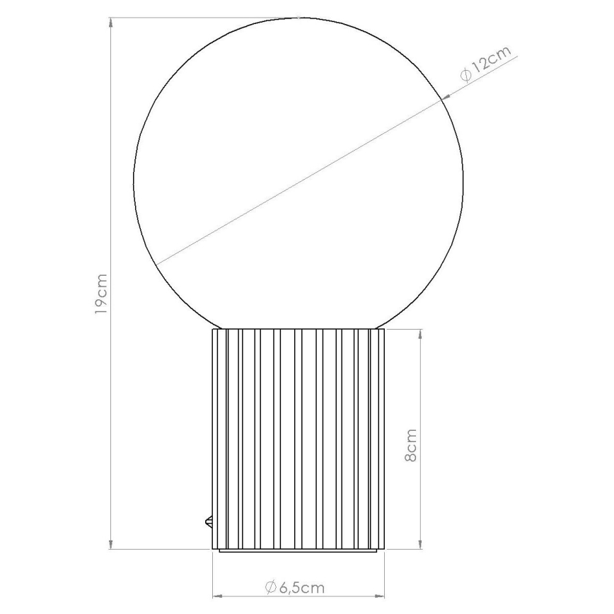 Pöytävalaisin HALO 1xG9/8W/230V halkaisija 12 cm musta