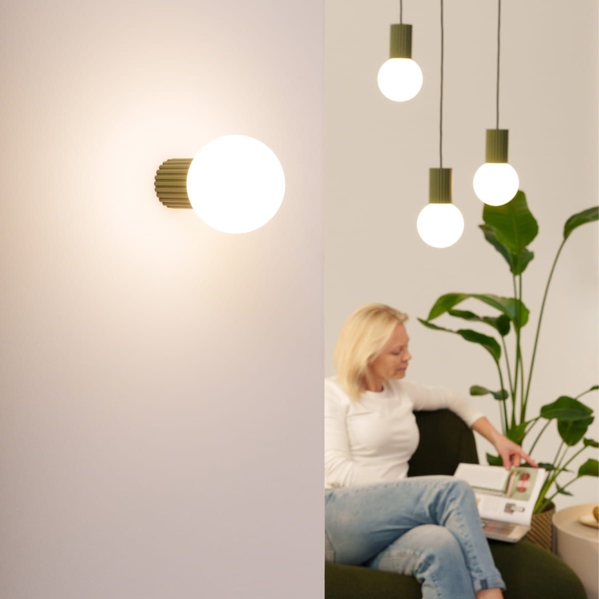 Kylpyhuoneen seinävalaisin HALO 1xG9/8W/230V halkaisija 12 cm IP44 vihreä