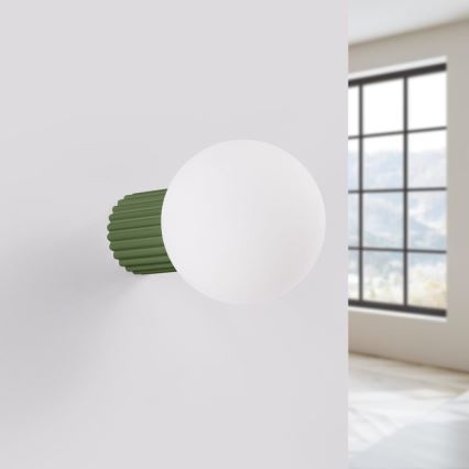 Kylpyhuoneen seinävalaisin HALO 1xG9/8W/230V halkaisija 12 cm IP44 vihreä