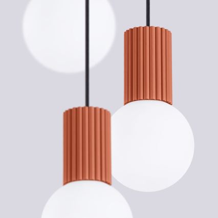 Kattokruunu johdossa HALO 3xG9/8W/230V halkaisija 25 cm oranssi