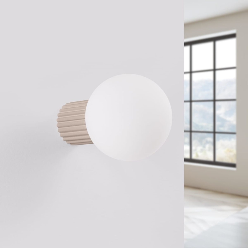 Kylpyhuoneen seinävalaisin HALO 1xG9/8W/230V halkaisija 12 cm IP44 beige