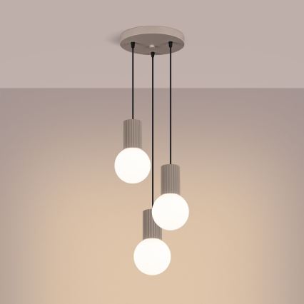 Kattokruunu johdossa HALO 3xG9/8W/230V halkaisija 25 cm beige