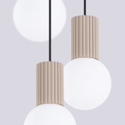 Kattokruunu johdossa HALO 3xG9/8W/230V halkaisija 25 cm beige