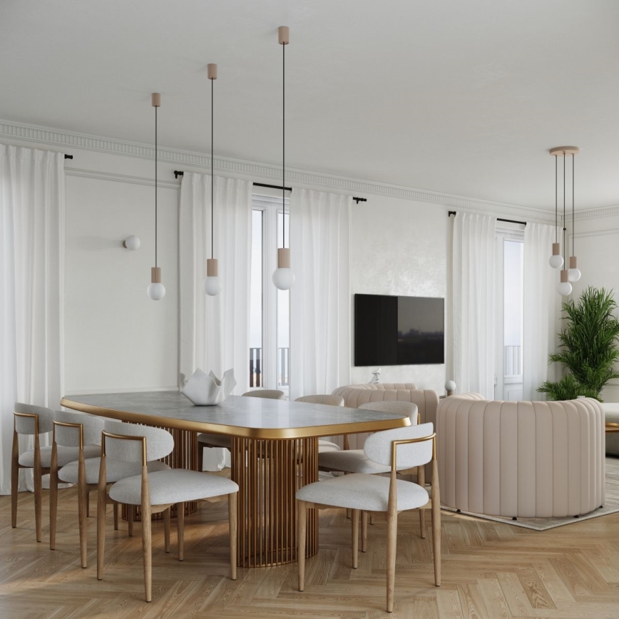 Pöytävalaisin HALO 1xG9/8W/230V halkaisija 12 cm beige