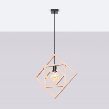 Kattokruunu johdossa CARO 1xE27/15W/230V pyökki