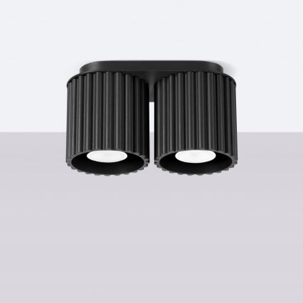 AURA-kohdevalaisin 2xGU10/10W/230V musta