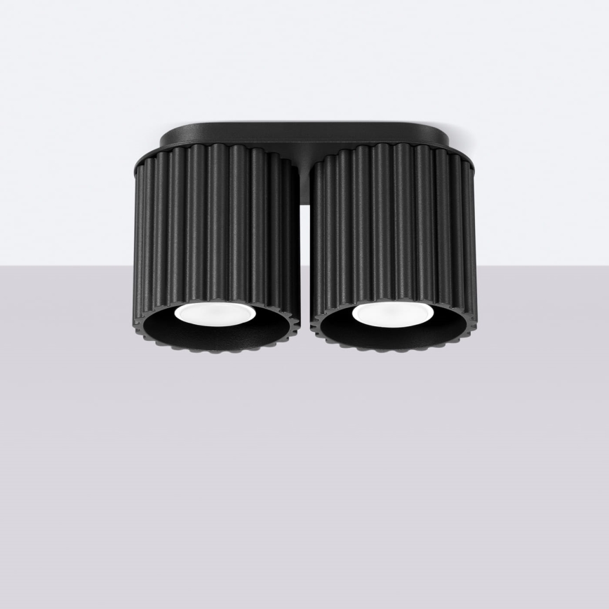AURA-kohdevalaisin 2xGU10/10W/230V musta