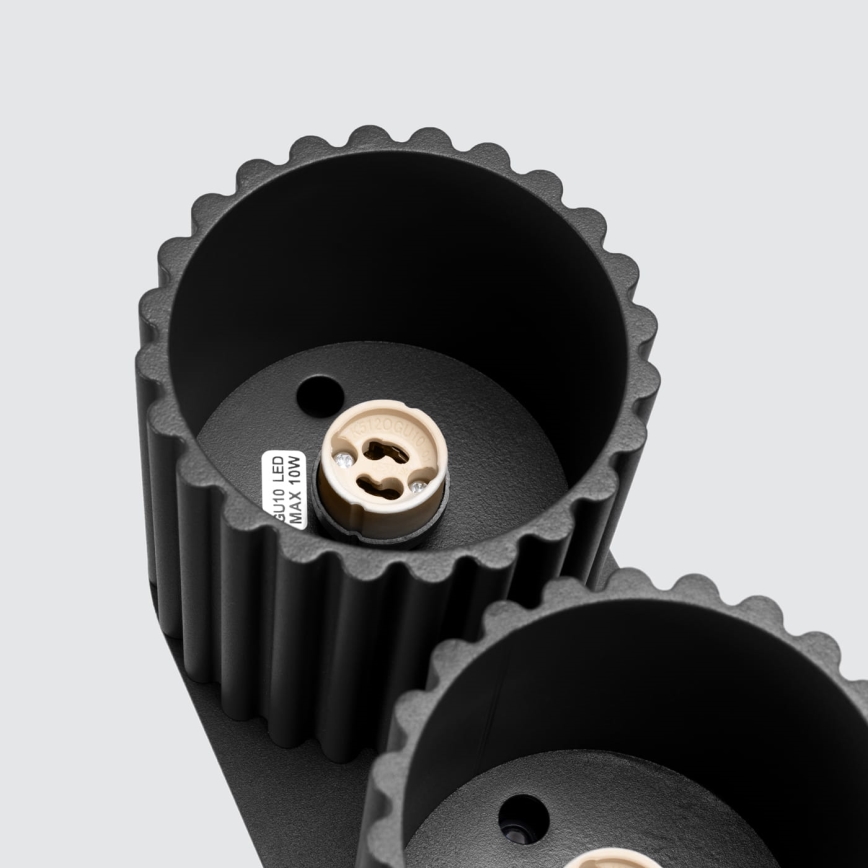 AURA-kohdevalaisin 2xGU10/10W/230V musta