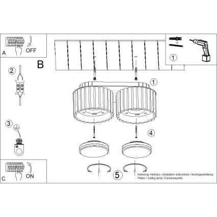 Kohdevalaisin AURA 2xGX53/10W/230V musta